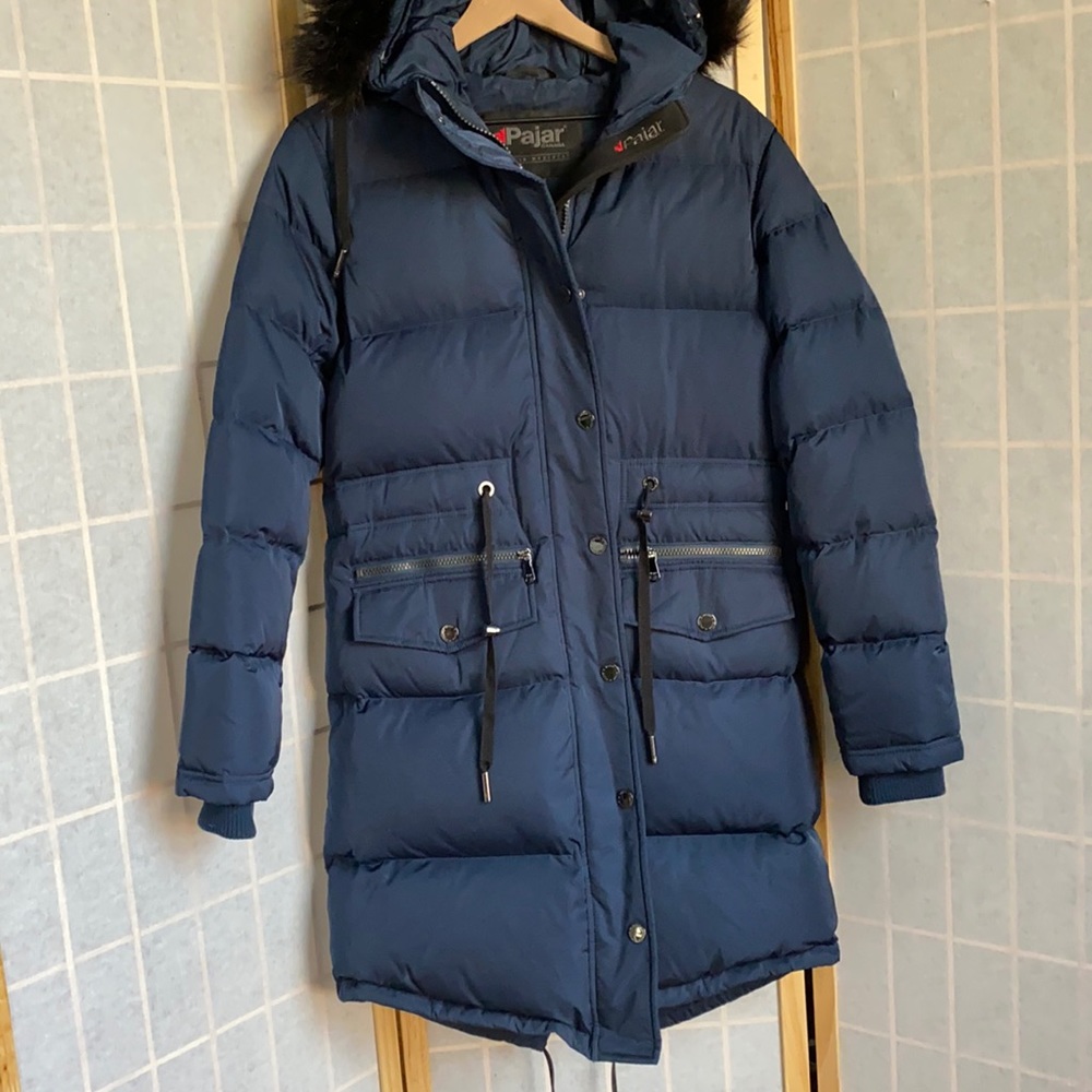 Pajar Duck Down Winter Parka Jacket Blue Women’s Size Small